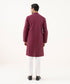 Men's 100% Cotton Embroidered Maroon Kurta